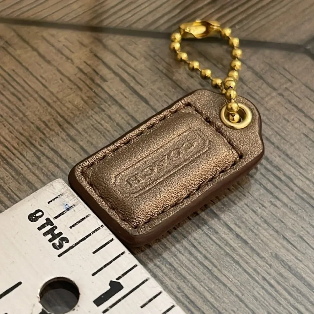 Coach Replacement Hangtag Metallic Bronze Mini Hangtag Keychain Key Fob BagCharm